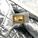 CHANEL Shoulder Bag cold bag bag Check COCO Mark Cooler bag canvas white Women Used Authentic