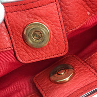 Salvatore Ferragamo Handbag Bag Shoulder Bag Gancini logo one belt leather Orange type Women Used Authentic