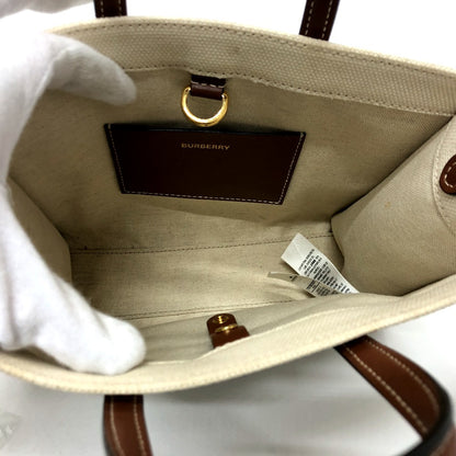 BURBERRY Handbag 80441431  Canvas / leather beige logo Mini Freya Women Used Authentic