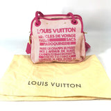 LOUIS VUITTON Shoulder Bag M92809 Canvas / leather pink Shoulder rider Women Used Authentic