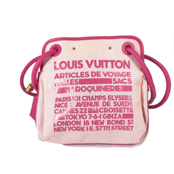 LOUIS VUITTON Shoulder Bag Cruise Spring/Summer 2009 Limited Shoulder rider Canvas / leather M92809 pink Women Used Authentic