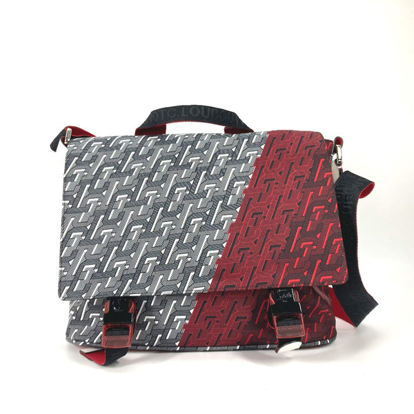 Christian Louboutin Shoulder Bag Handbag Crossbody 2WAY Overall handle rubiclick messenger bag Nylon / leather 1205006 Red mens Used Authentic