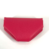 HERMES Coin case Coin Pocket Wallet triangle Revan Cattle Epsom Red series Women Used Authentic