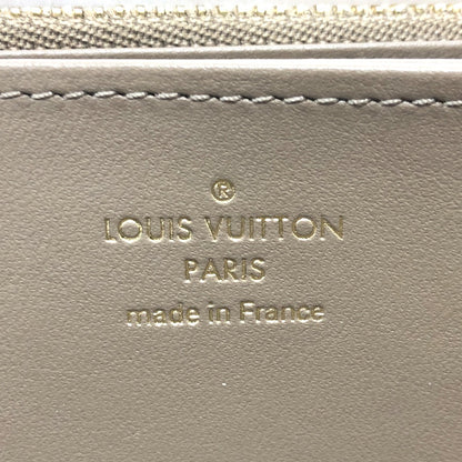 LOUIS VUITTON Long Wallet Purse M81511 leather Beige type Monogram emboss Zippy wallet Women Used Authentic