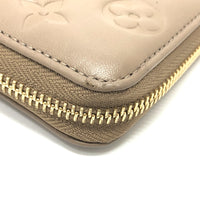 LOUIS VUITTON Long Wallet Purse M81511 leather Beige type Monogram emboss Zippy wallet Women Used Authentic