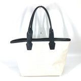 BALENCIAGA Tote Bag 692068 Canvas / leather white By color jumbo logo small Women Used Authentic