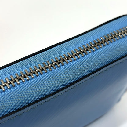 LOUIS VUITTON Coin case Epi Leather blue Epi Zippy coin purse Women Used Authentic