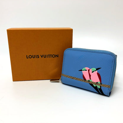 LOUIS VUITTON Coin case Epi Leather blue Epi Zippy coin purse Women Used Authentic