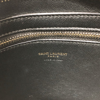 SAINT LAURENT PARIS Shoulder Bag leather black YSL Baby mosquito bus Women Used Authentic