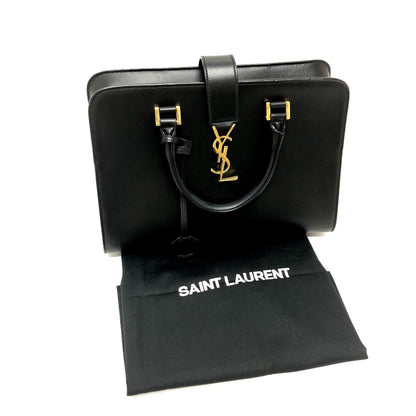 SAINT LAURENT PARIS Shoulder Bag leather black YSL Baby mosquito bus Women Used Authentic