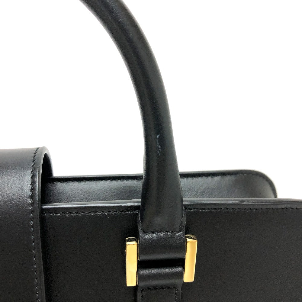 SAINT LAURENT PARIS Shoulder Bag leather black YSL Baby mosquito bus Women Used Authentic