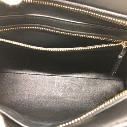 SAINT LAURENT PARIS Shoulder Bag leather black YSL Baby mosquito bus Women Used Authentic