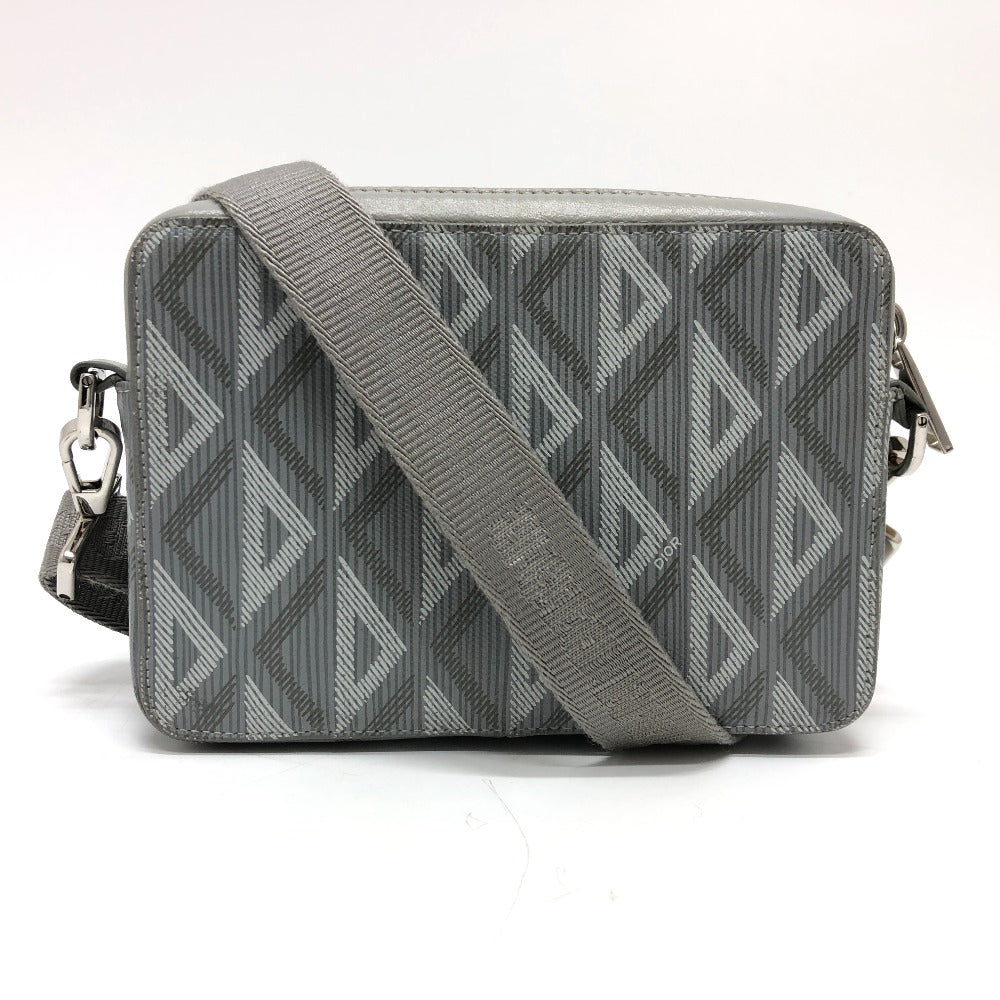 Dior Shoulder Bag 2ESBC119DCO Coated canvas / leather gray CD diamond pouch mens Used Authentic