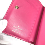LOUIS VUITTON Folded wallet M82357 leather pink Monogram Portefeuille Lou Women Used Authentic