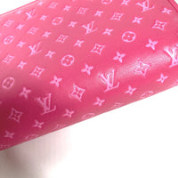 LOUIS VUITTON Folded wallet M82357 leather pink Monogram Portefeuille Lou Women Used Authentic