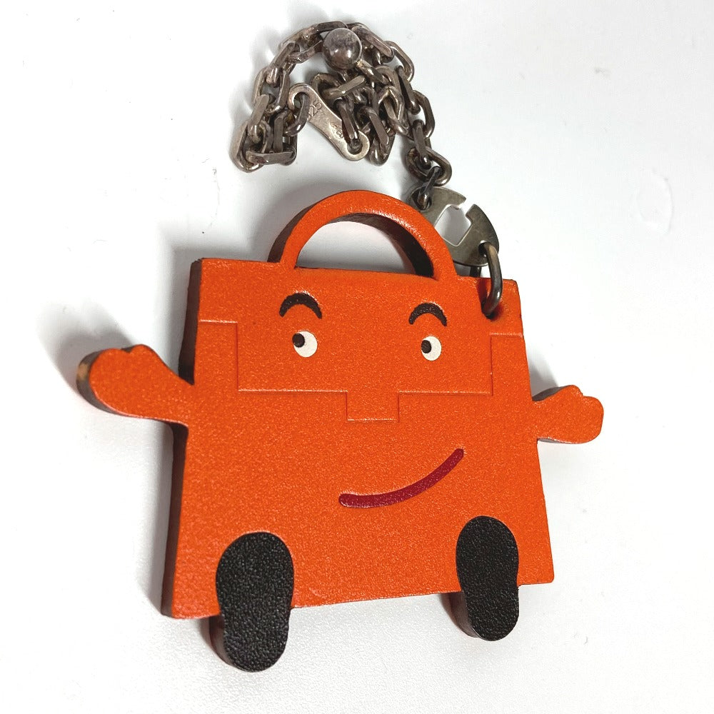 HERMES key ring Leather, Votadelakt Orange 2011 Takashimaya Tokyo Japan Kelly doll