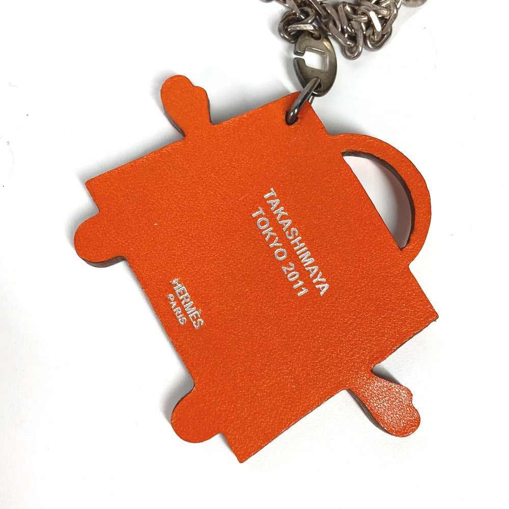 HERMES key ring Leather, Votadelakt Orange 2011 Takashimaya Tokyo Japan Kelly doll