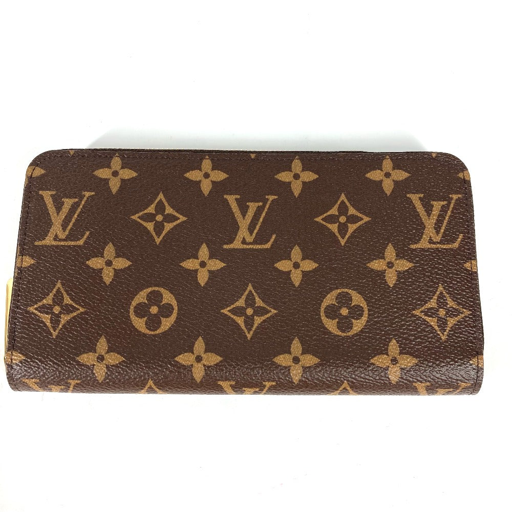 LOUIS VUITTON Long Wallet Purse M41895 Monogram canvas Brown Monogram Zippy wallet Women Used Authentic