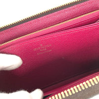 LOUIS VUITTON Long Wallet Purse M41895 Monogram canvas Brown Monogram Zippy wallet Women Used Authentic