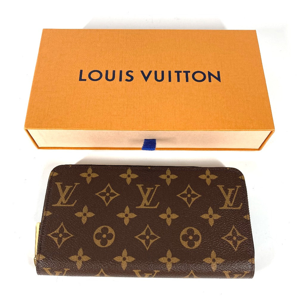 LOUIS VUITTON Long Wallet Purse M41895 Monogram canvas Brown Monogram Zippy wallet Women Used Authentic