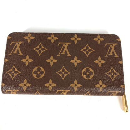 LOUIS VUITTON Long Wallet Purse M41895 Monogram canvas Brown Monogram Zippy wallet Women Used Authentic