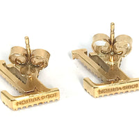 LOUIS VUITTON Pierce Accessories Rhinestone Pierce・LV Iconic Strass metal M00609 gold Women Used Authentic