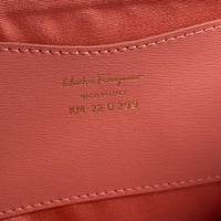 Salvatore Ferragamo Clutch bag bag pouch Gancini leather Brown mens Used Authentic