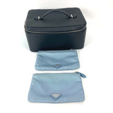 PRADA Handbag logo Bags, makeup boxes, makeup pouches Vanity bag saffiano leather 1NJ003 black Women Used Authentic