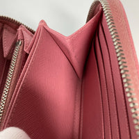 PRADA Long Wallet Purse Zip Around Long wallet logo saffiano leather pink Women Used Authentic