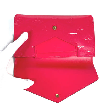 LOUIS VUITTON Long Wallet Purse M61689  Monogram Vernis pink Monogram Vernis Portefeuille Jeanne Women Used Authentic