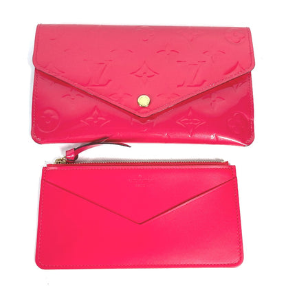 LOUIS VUITTON Long Wallet Purse M61689  Monogram Vernis pink Monogram Vernis Portefeuille Jeanne Women Used Authentic