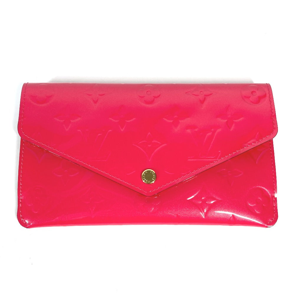 LOUIS VUITTON Long Wallet Purse M61689  Monogram Vernis pink Monogram Vernis Portefeuille Jeanne Women Used Authentic