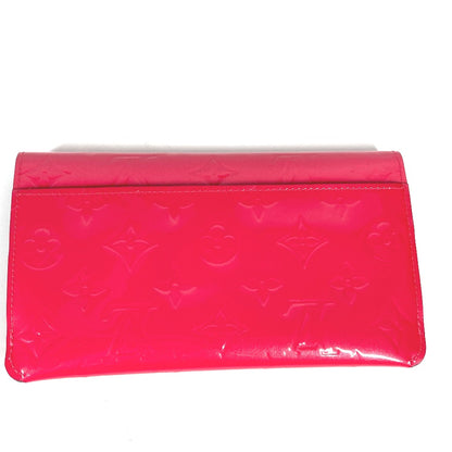 LOUIS VUITTON Long Wallet Purse M61689  Monogram Vernis pink Monogram Vernis Portefeuille Jeanne Women Used Authentic