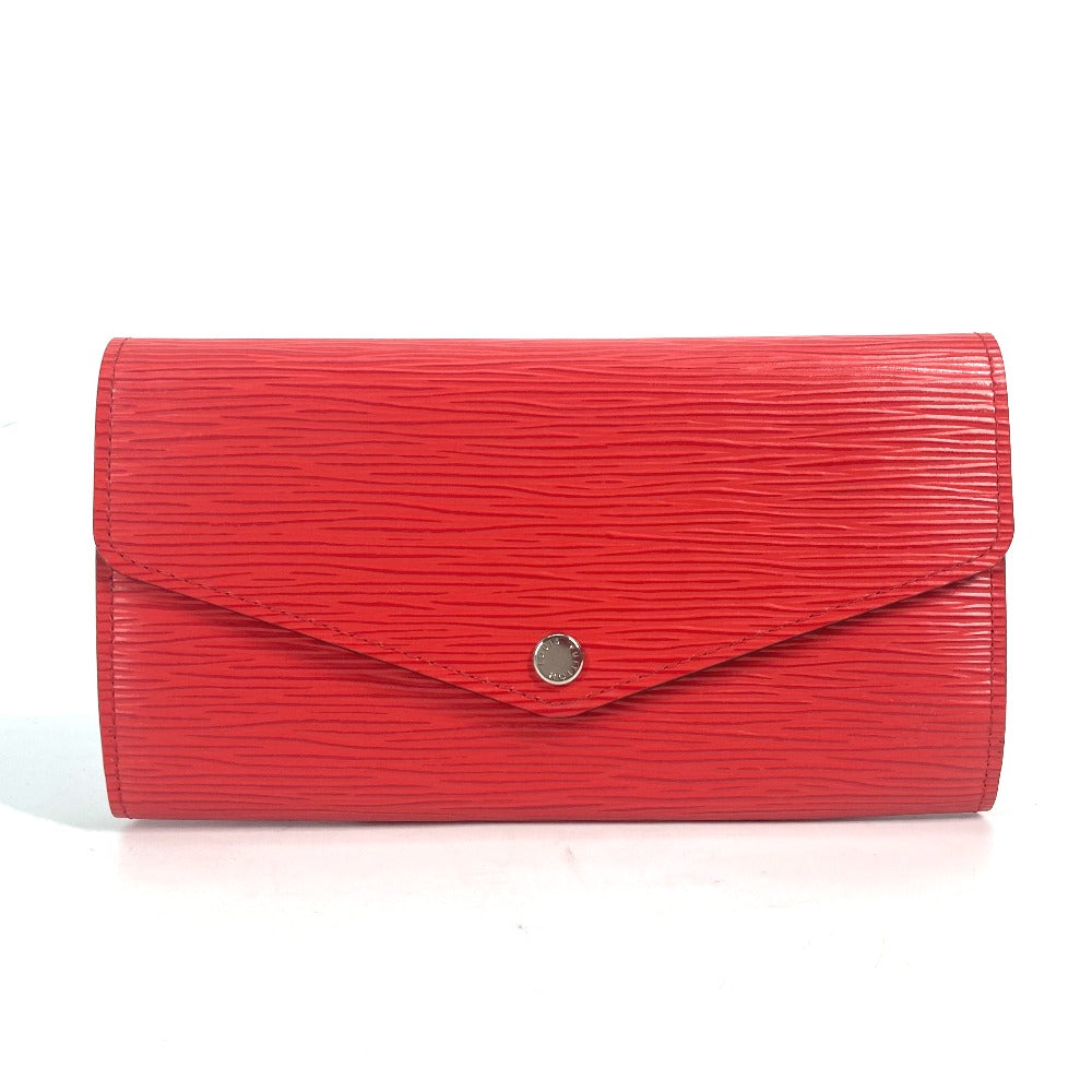 LOUIS VUITTON Long Wallet Purse M60723 Epi Leather Red Epi Portefeuille Sara Women Used Authentic