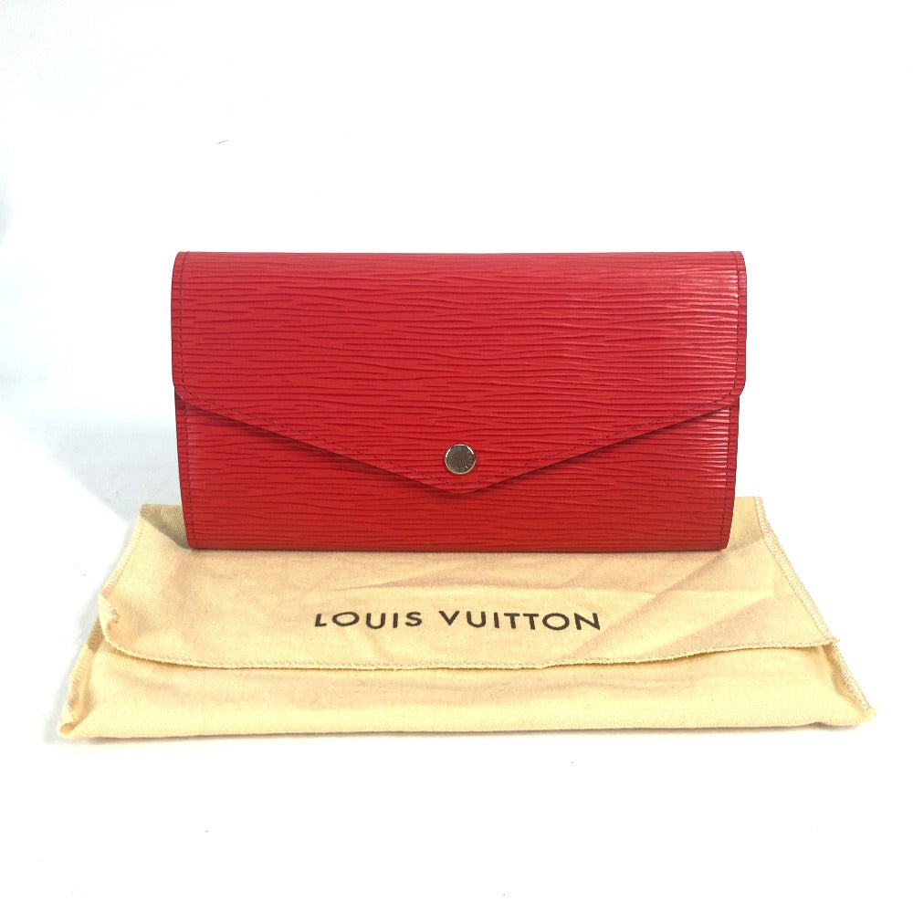 LOUIS VUITTON Long Wallet Purse M60723 Epi Leather Red Epi Portefeuille Sara Women Used Authentic