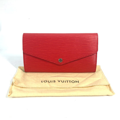 LOUIS VUITTON Long Wallet Purse M60723 Epi Leather Red Epi Portefeuille Sara Women Used Authentic