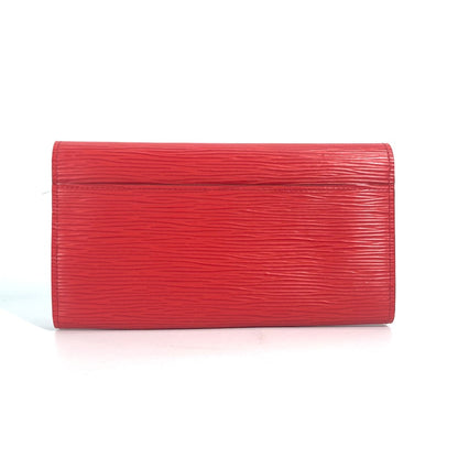 LOUIS VUITTON Long Wallet Purse M60723 Epi Leather Red Epi Portefeuille Sara Women Used Authentic