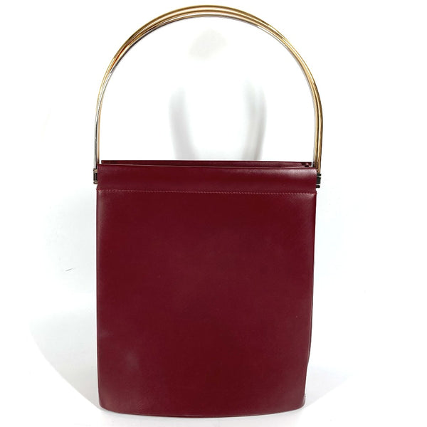 CARTIER Handbag Bag Shoulder Bag Trinity leather wine-red Women Used Authentic