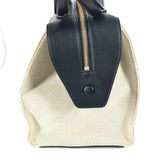 CELINE Shoulder Bag Tote Bag bag shawl Small Ring Leather / canvas Ivory system Women Used Authentic