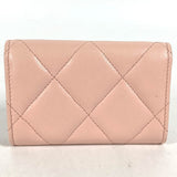 CHANEL Coin case COCO Mark Wallet Coin Pocket 19th Line Chain CC Card Case Matelasse lambskin pink Women Used Authentic