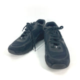 CHANEL sneakers shoe laces shoes CC COCO Mark Trainers Leather / suede G33745 black mens Used Authentic