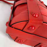 Salvatore Ferragamo Shoulder Bag Bucket-shaped drawstring bag, 2-way drawstring Crossbody Cage Bag leather Red Women Used Authentic