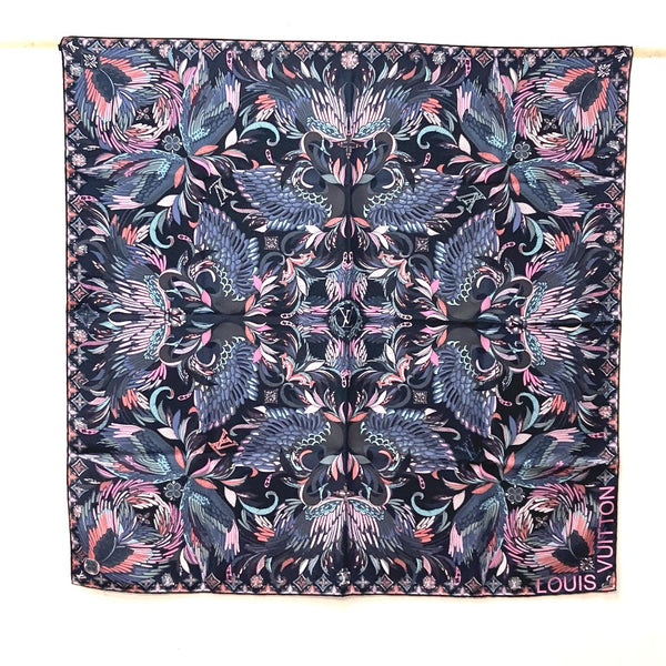 LOUIS VUITTON scarf Floral Flower Logo silk M71429 multicolor Women Used Authentic