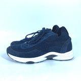 CHANEL sneakers Shoes shoes 23B CC COCO Mark knit G38750 Navy Women Used Authentic