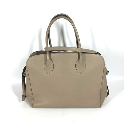 LOUIS VUITTON Tote Bag M51685 Taurillon Clemence Leather Tourterelle (Grey) 2WAY Crossbody Mira MM Women Used Authentic