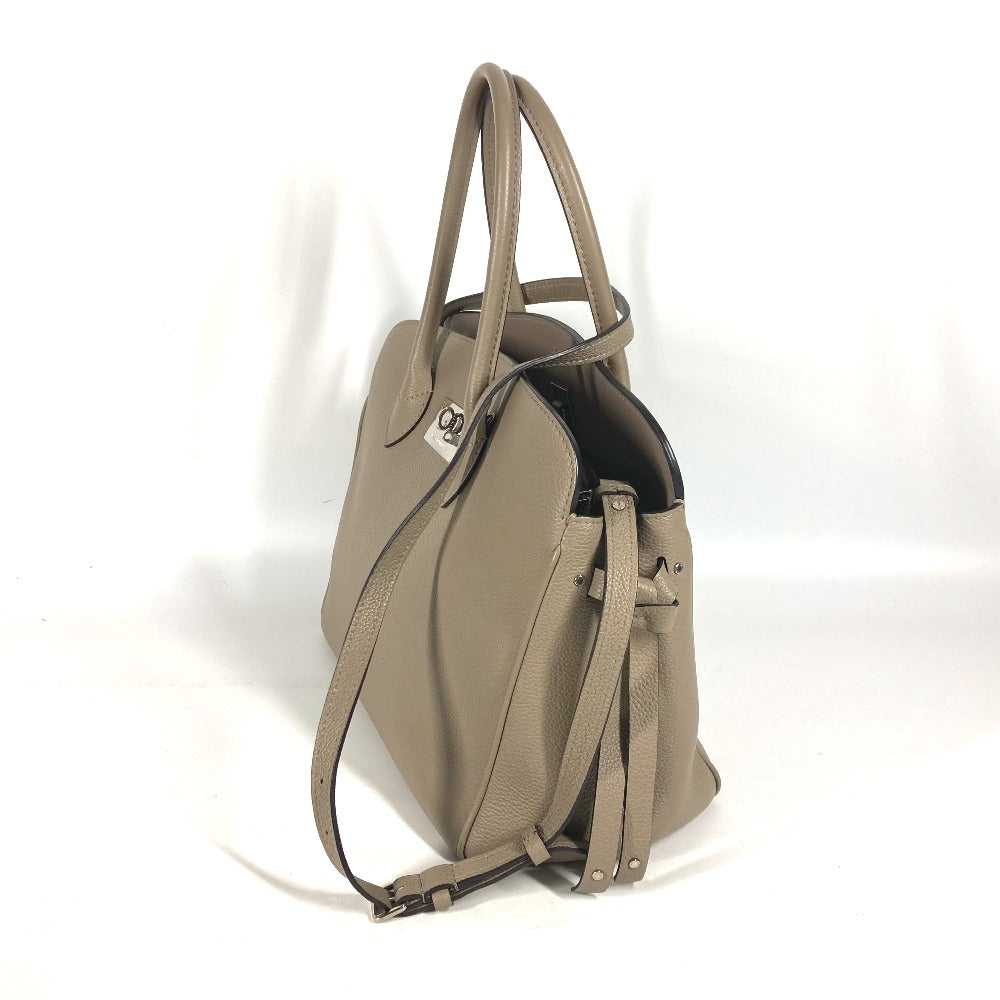 LOUIS VUITTON Tote Bag M51685 Taurillon Clemence Leather Tourterelle (Grey) 2WAY Crossbody Mira MM Women Used Authentic