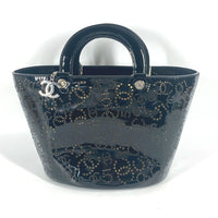 CHANEL Tote Bag bag handbag Punching COCO CC COCO Mark NO5 enamel black Women Used Authentic
