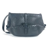 LOUIS VUITTON Shoulder Bag M94072 Calf leather black Perfo Flore Saumur30 Women Used Authentic