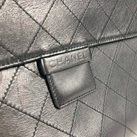 CHANEL Shoulder Bag Bags Flap Bags Shoulder Bags Wild stitch logo matelassé quilting Calf leather black Women Used Authentic