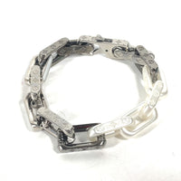 LOUIS VUITTON bracelet M1541M Stainless Steel, Resin Silver Bracelet Monogram Chain mens Used Authentic